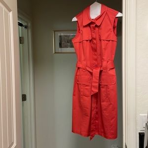 Talbot size 6 tailored dress. Color: Mandarin Orange.
